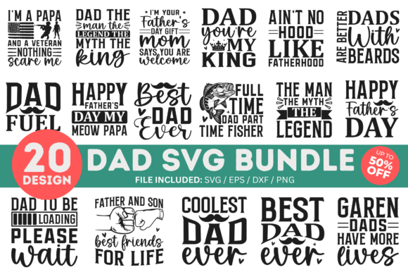 Father's Day SVG Bundle: Papa Design Review