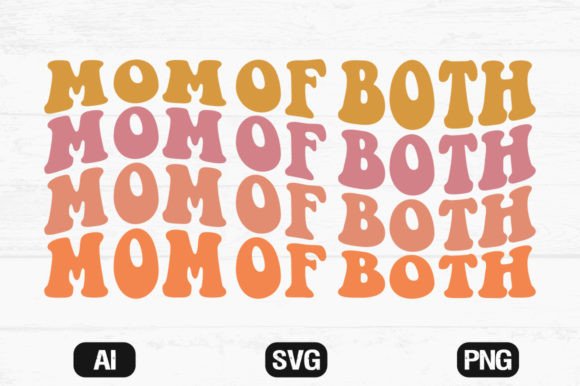 Mom of Both Retro Wavy SVG: An Embroidery Review